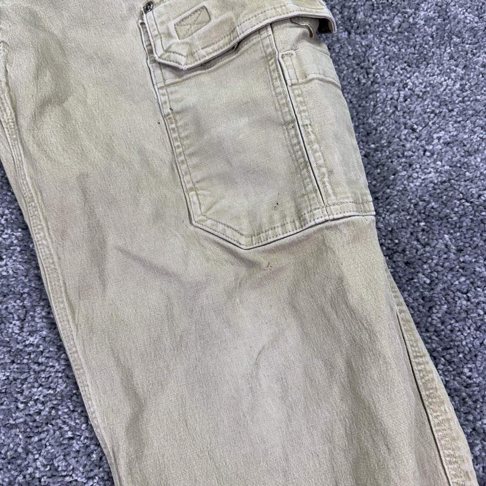 Duluth Trading Co Pants Mens 34x32 Beige Flex Fire Hose Cargo Workwear Utility - Picture 12 of 14